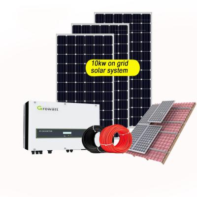 China Home Lianfa 25 Years Good Warranty 5KW 8KW 10KW Price Grid Tied Solar Power System For Home Solar System for sale