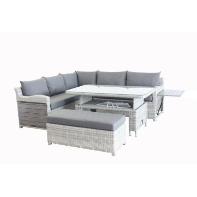 China China Wholesale Cozy Comfortable Balcony Garden Furniture Outdoor Patio Dining Lounge Chairs And Rattan Sofa Table Set for sale