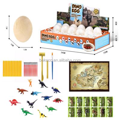 China Plastic Cement Dig Per Dozen Excavations Dino Eggs Dig Kit Dinosaur Dig It Out Toy Kit for sale