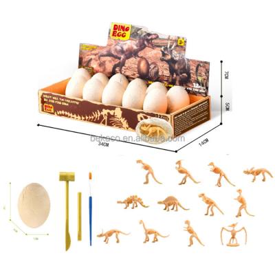 China Dig Dozen Dino Eggs Dig Kit Easter Toys For Kids Dig And Discover 12 Dinosaurs Science STEM Opens Gifts BJ082892 for sale