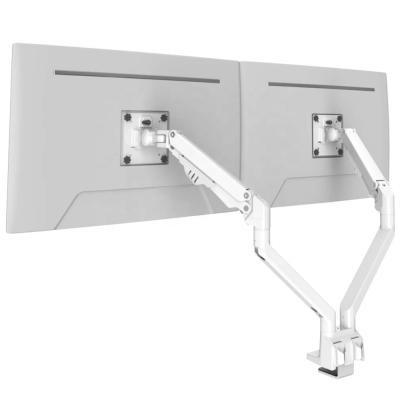 China Aluminum Flexible Double Frame Fender Desk White Arms With Arm And C Clamp Grommet for sale