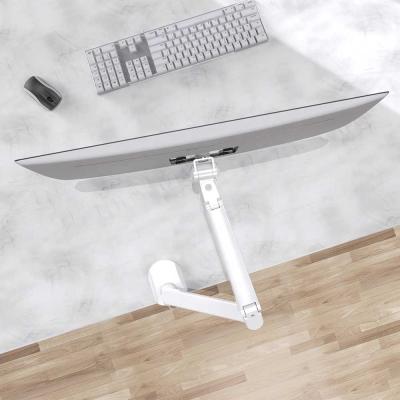 China LOUEVED 360 Degree Flexible Adjustable Fender Desk Mount Arms Aluminum White Black Monitor-Frame Single Arms for sale