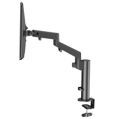 China LOUEVED Steel Single Monitor Desk-Mount Poles Easy Install Flexible Monitor Stand Height Adjustable Desktop Mount for sale