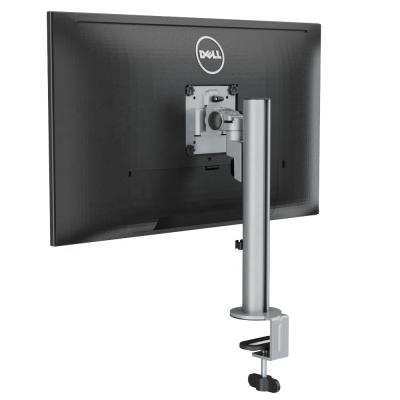 China Aluminum Height Adjustable Single Pole Monitor Desk-Mount-Arms With C Clamp Grommet Base 0-10kg for sale