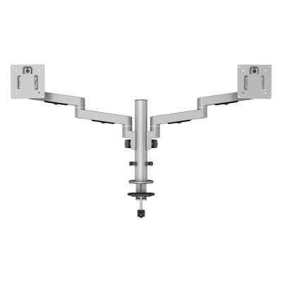 China Double Pole Desk Mount VESA Bracket Up To 32 Inch Computer Screens 0-10kg for sale