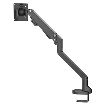 China LOUEVED Black LCD Monitor Desktop Aluminum Mount Single Fully Adjustable Shock Absorber Arm For Display Up To 30 Inch for sale