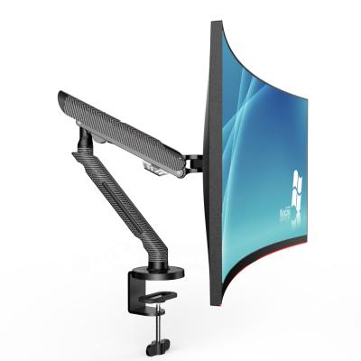 China New Monitor Desk-Mount-Arm Shock Absorber Single Aluminum Flexible Aluminum Stand Height Adjustable Desk Mount for sale