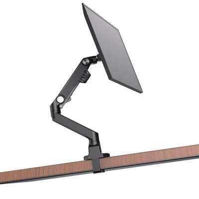 China Adjustable Height Aluminum Desk Mount Single Monitor Shock Absorber Black Desk-Arms Up To 35 Inch Monitor for sale