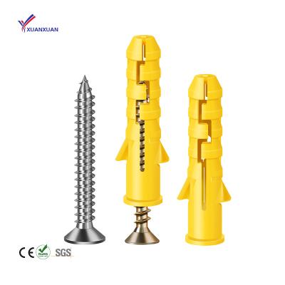 China Best Selling Yellow Small Doomsayer Plastic Screw Sleeve Plastic Expansion Anchor for sale