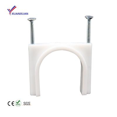 China High Quality Durable Fixable Circle Nail Cable Clamps with Double Nails with Cable Spikes for sale