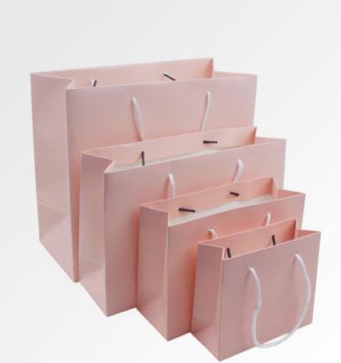 China China Disposable Suppliers Made Pink Paper Bag Custom Beautiful Luxury Shopping Paper Bag for sale