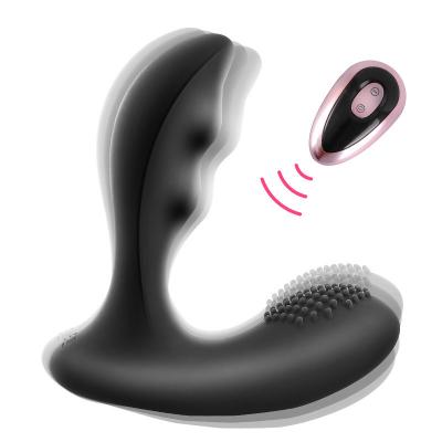 China Rechargeable Electric Stimulator Vibrator Prostate Massager Silicone Vibrator Plug Pleasure Anal Sex Toys For Male for sale