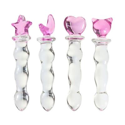 China Adult G-spot Crystal Glass Anal Plug Of Masturbation High Quality Handmade Glass Massager Products For Couples for sale