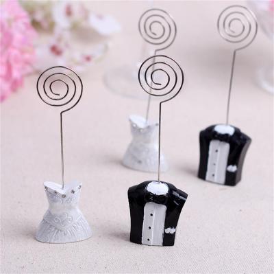 China Wedding Bridal Shower Decorations Bride Groom Place Card Photo Table Number Holder for sale