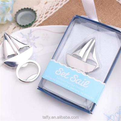 China wholesale wedding supplies decoration guest souvenirs wedding favor sailboat bottle opener beer opener sailboat for sale