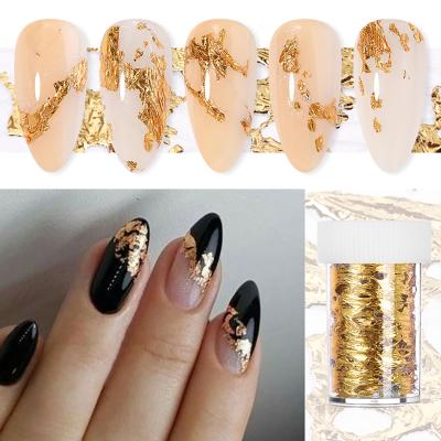 China Stylish and Convenient Nail Art Stickers Gold Sliver Aluminum Nail Decal Wraps DIY Decoration, 3D Mesh Stickers Nail Stickers for sale