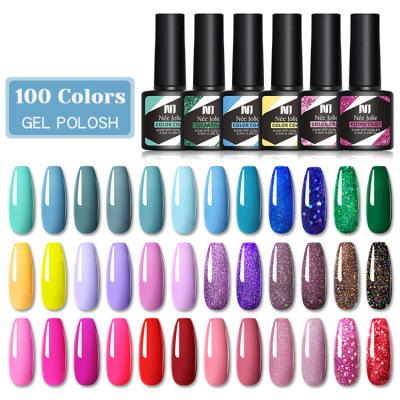 China Art Beauty Wholesale Customized Logo Private Label UV Gel Nail Polish OEM Colors Gel Nail Polish Color for sale