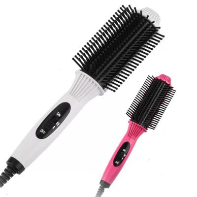 China Home /Salon High Quality Household Household Hair Straightener Ceramic Hot Electric Comb And Curling Iron for sale