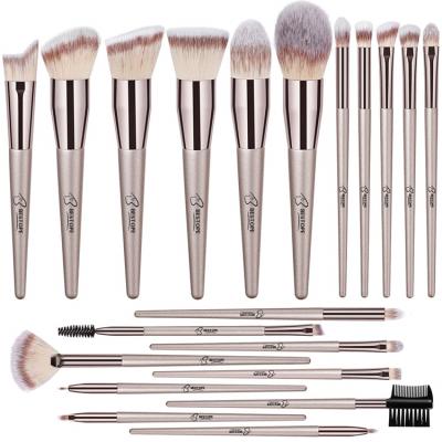 China Angular Blush Professional Private Label OEM Prep Makeup 10Pcs Make Up Cosmetic Brush Set With Bag for sale