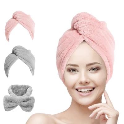 China Waterproof Quick Dry Hair Drying Towels Hair Cap Drying Shower Head Towels Wrapped Bath Anti Frizz for sale