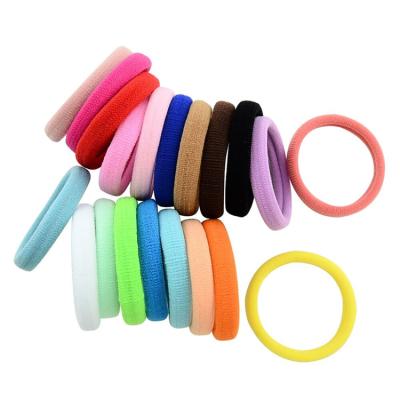 China European and American design nylon soft stretch new style ponytail plain color elastic braid wrap elastic hair bands tie for sale