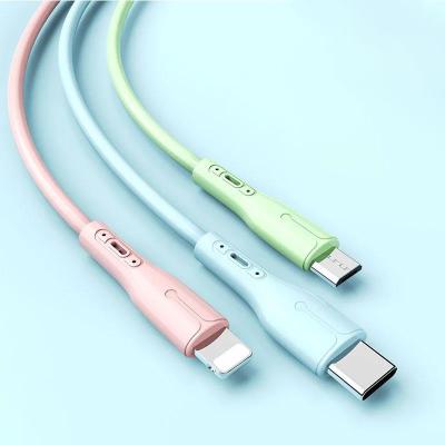 China Data Transmission Smart Fast + Mobile Charging 3 In 1 Line Micro Type C Usb Fast Charging Data Charger Cable For IPhone for sale