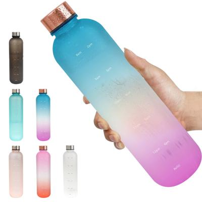 China Customized Viable Tritan BPA Free Plastic Water Bottle PETG Capacity Custom Sports Drinking Bottle 1 Liter Water Bottles for sale