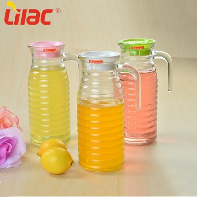 China Viable Lilac Sufficient Stock 1000ML China Manufacture Large Milk Glass Machine Made Cheap Water Jug for sale