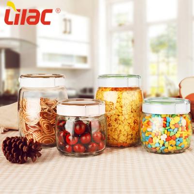 China Sufficient Stock 900ml1500ml Coffee / Herb / Marmalade / Freshness Keeping Lilac Vitamin Cordoba Recycled Glass Jars for sale