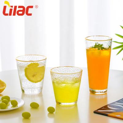 China Viable Lilac Sufficient Stock 300ml 340ml 420ml Glass Tea Coffee Emonade Fruit Small/Large Glass Cup for sale