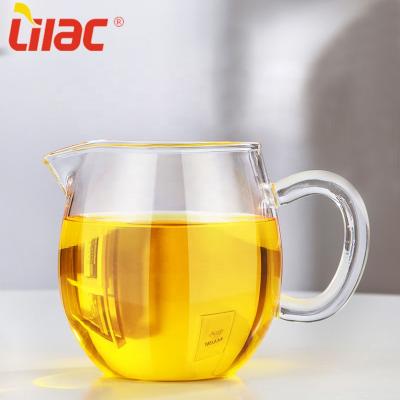 China Stock 250ml 300ml 350ml 360ml China Sufficient Viable Lilac Afternoon Glass China Custom English European Tea Cup With Handle for sale