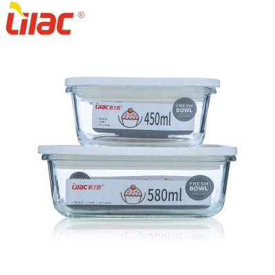 China Sufficient 450ml 580ml Kitchen Food Accessories Airtight Box Lilac Airtight Tight Storage Containers Set Sufficient 450ml 580ml for sale