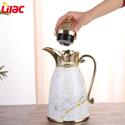 China 1000ml Lilac Coffee Teapot Stainless Steel Wall Sufficient Sufficient Running Double Vacuum Insulated Pot Thermos Jug Hot Water Bottle for sale