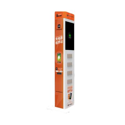 China Fast Charging Support Factory Sharing Charging Station 7 Inch LCD Advertising Screen Mobile Phone Kiosk Power Charging Rentel Bank Station for sale