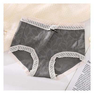 China Anti-Bacterial 2023 Fashion Soft Comfortable Large Size Satin Women'S Panties High Rise for sale