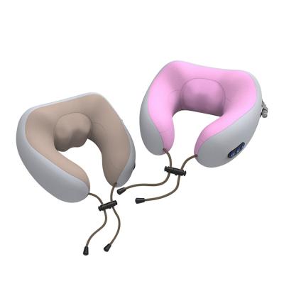 China Portable Hot Selling Rechargeable U Shaped Kneading Pillow Algebra Travel Massager Battery Massage Pillow for sale