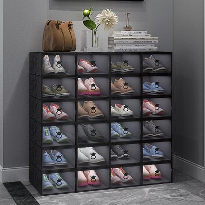 China New Style Custom Stackable Stackable Luxury Plastic Box Storage Organizer Exhibition Foldable Luxury Type Push Drawer Box for sale