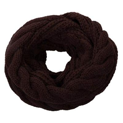 China Acrylic Classic Style Women's Winter Infinity Circle Loop Scarf Ladies Solid Color Acrylic Neck Scarf for sale