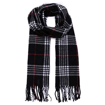 China 2020 Fashion Style 100% Acrylic Black Plaid Scarf Scarves For Men Winter Scarf Women for sale