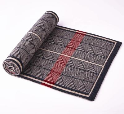 China 2020 Fashion Wool Gentlemen Business Cashmere Scarves Wool Jacquard Plaid Winter Knitting Scarf For Men for sale