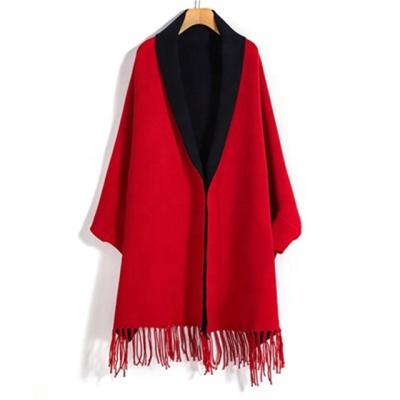 China 46% 37%Polyester 17% Viscous Nylon Custom Design Red Plain Gray Pashmina Shawl Scarf Wholesale Autumn Winter Shawl Wraps Ponchos for sale