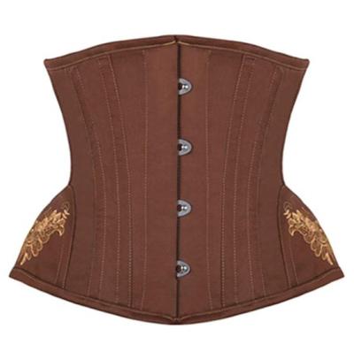 China Antibacterial three-layer 4 buckle/5 explosive buckle thickened hourglass type 12 fish scale steel-bone thick short corset torso heavy waist t for sale