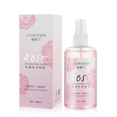 China OEM Rose Moisturizing Repairing Face Skin Care Toner Alcohol Free Toner Water Spray for sale