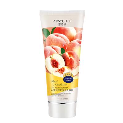 China Hot Selling Bright Moisturizer Peach Milk And Moisture Body Lotion Cream for sale