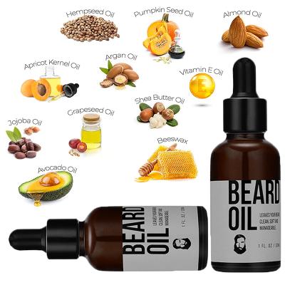 China Wholesale 100% Natural Herbal Beard Oil Plant and Organ Extract Beard Growth Oil Beard Oil Beard Oil For Men for sale