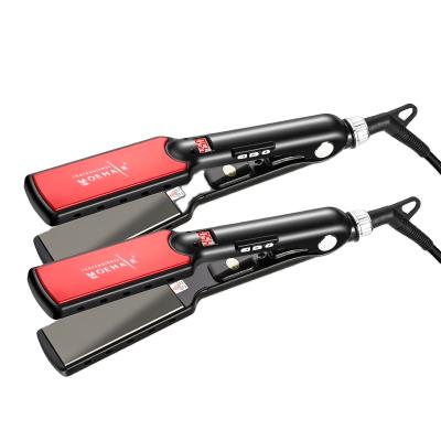 China Mini household best-selling LED display hair straightener and hair curler 2 in 1 for sale