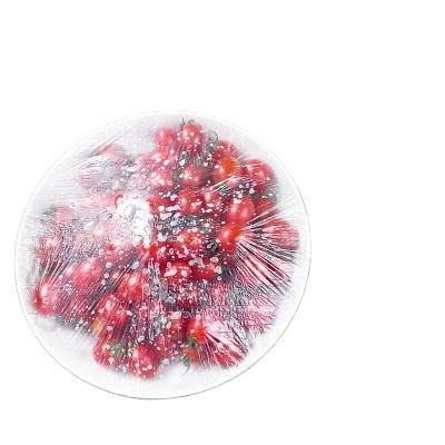 China 100pcs Sustainable Food Cover Plastic Wrap Disposable Elastic Lids For Fruit Bowls for sale