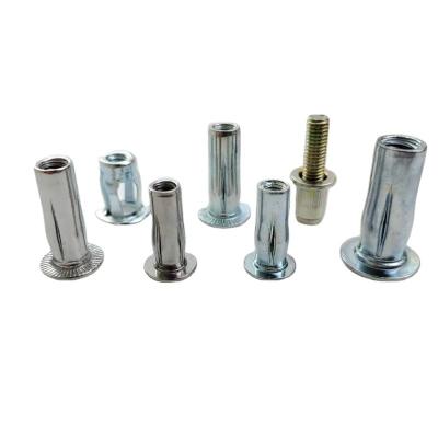 China Heavy Industry Furniture Flat Head Zinc Thin Wall Rivet Nut With Customized Designs for sale