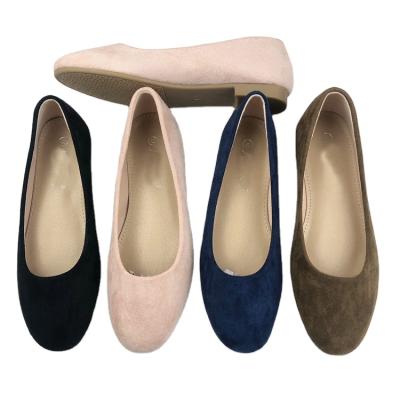 China Simple Round Ladies Ballet Shoes Basic Flat Round Toe Flat Pumps Shoes Cheap Shoes for sale