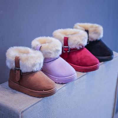 China Fashion Children's Slip On Warm Fur Winter Snow Boots Shoes For Kids And Child for sale